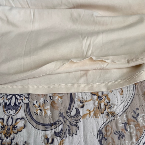 Talbots Cream Top with Purple Floral Accents - Picture 7 of 8